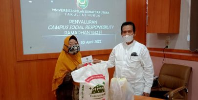 Peduli Sesama, FH. UISU Salurkan Kembali Bantuan Program Campus Social Responsibility Ramadhan 1442