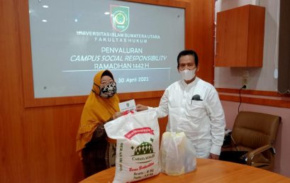 Peduli Sesama, FH. UISU Salurkan Kembali Bantuan Program Campus Social Responsibility Ramadhan 1442
