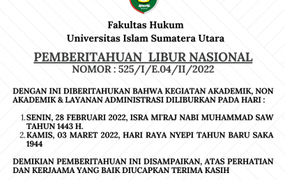 PEMBERITAHUAN HARI LIBUR NASIONAL