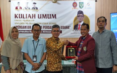 Kuliah Umum bertema “Pengantar Hukum Persaingan Usaha” Hasil Kerja Sama KPPU dan Fakultas Hukum UISU